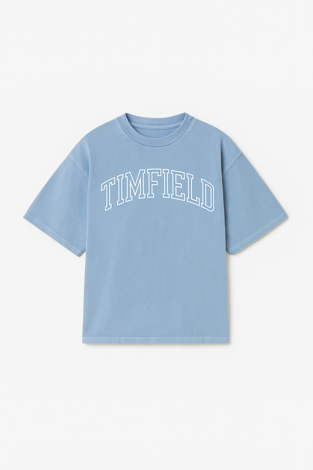 COLLEGE OUTLINES TIM FIELD OVERSIZED T-SHIRT IN VINTAGE SKY BLUE